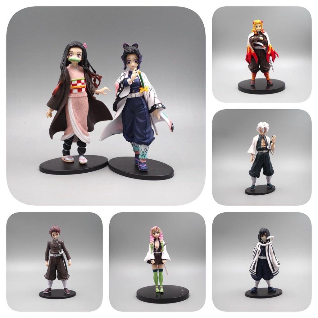 Highquality Pvc Demon Slayer Action Figures Collection Including Mitsuri Muichiro Tengen Kyojuro Obanai Kanao Sanemi Elegant Decorations
