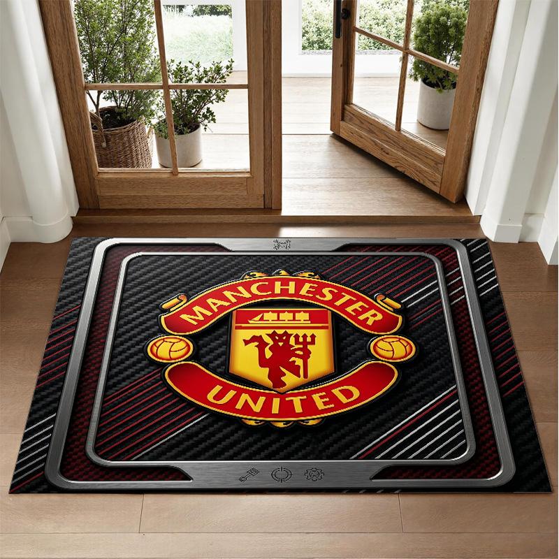 Manchester United Design Kristall Samt Teppich Weiche Dekorative Matte für Schlafzimmer Eingang