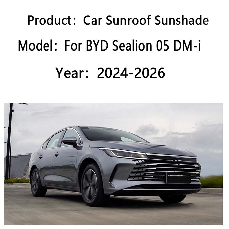 For BYD Sealion 05 DM-i 2024~2026 MK1 Skylight Sunshade Sunroof Electrostatic Adsorption Visors Sun Protection Car Accessories