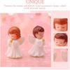 4Pcs Praying Angels Figurines, 2.55 inch Praying Angel Mini Plastic Angel Figurines for Garden Statue Home Decoration