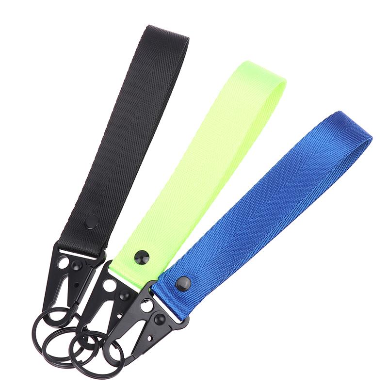 Solid Color Ribbon Keychain Lanyard Business Gift Key Chain For Jdm Car Motorcycle Keychain Key Ring
