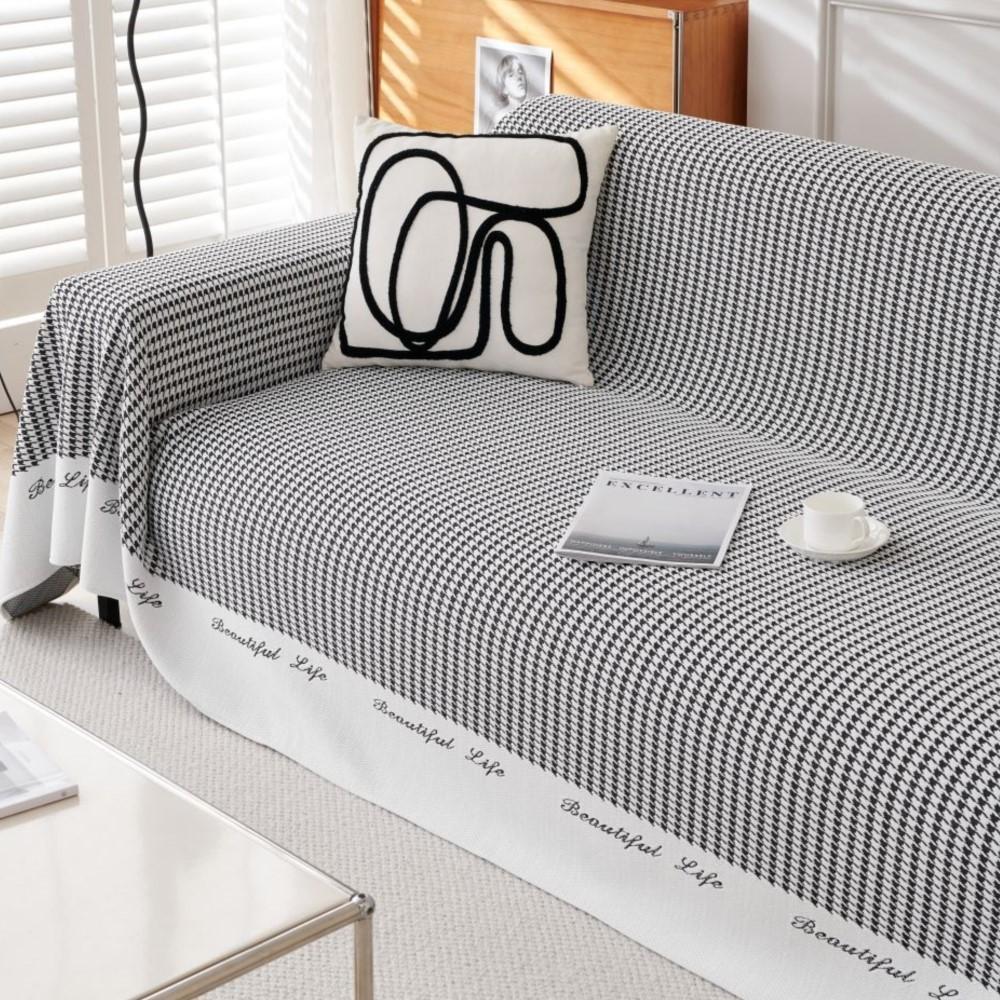 Outdoor Camping Picnic Mat Throw Blankets for Living Room Sofa Couple Position Houndstooth Soft Cover Sofa Towel Blanket