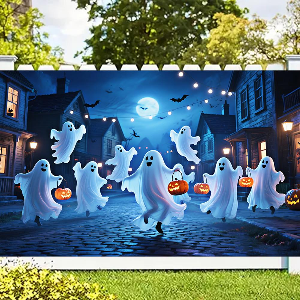 Halloweenské pozadí banner-Duch Jack-O'-Lantern prvky pro vnitřní/venkovní večírky, Promoce, Halloweenská výzdoba, Akce