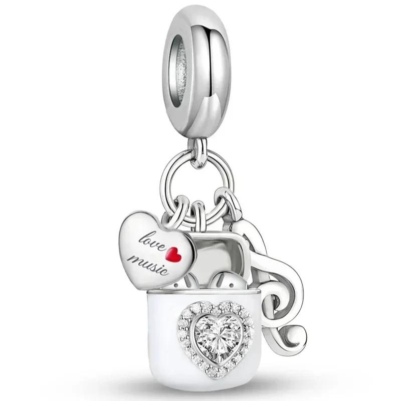 copper Love Heart Girl Panda Balloon Strawberry Charm Bead Charms Bracelets Necklaces Making Gift of High Quality Fine Jewellery