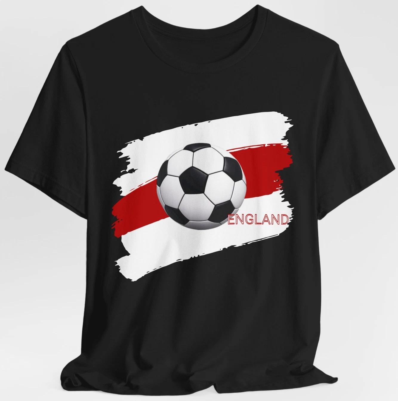 England Soccer T Shirt Football Fan Graphic England Flag Sports Tee 3XL