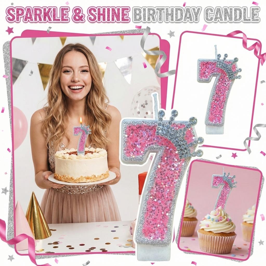 Fashion Cartoon Creative Birthday Candles Party Digital Candles