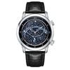 Paulareis Automatic Mechanical Leather Rotating Star Rose Gold Carved Watch for Men PP03