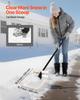 Snow Shovel for Driveway, 40cm Wide Aluminum Alloy Snow Shovel, Non Slip Grip, Large Capacity Snowplow Shovels, Detachable & Lightweight Snows Removal