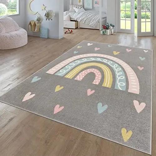 Rainbow  Carpet Mat Rug with Modern  Abstract Minimalist Pattern Home Decoration for Living Room Bedroom Non-slip Indoor Rug