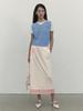 Kirsh Lace Point Jersey Long Skirt [Ivory]
