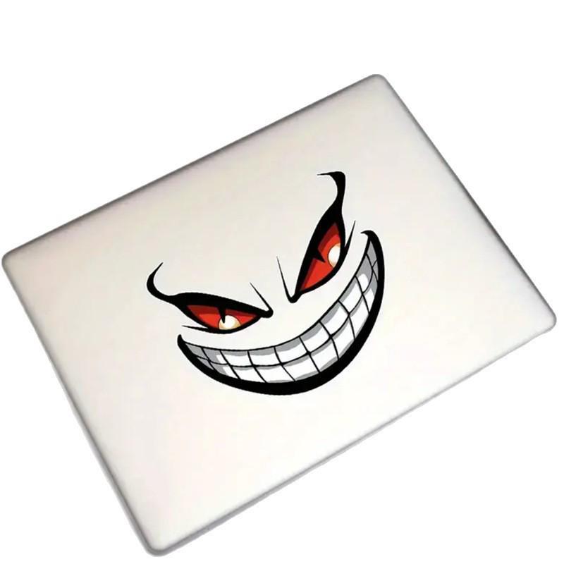 Waterproof Devil Smiley Car & Motorcycle Sticker - Cartoon Expression for Cross-Border Trade