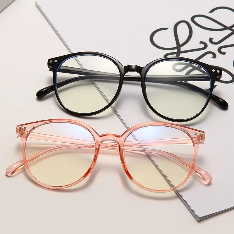 Anti Blue Light Glasses Transparent Resin Lenses Eyewear Big Frame Sunglasses Uv400 Women Face Decor Glasses Accessories