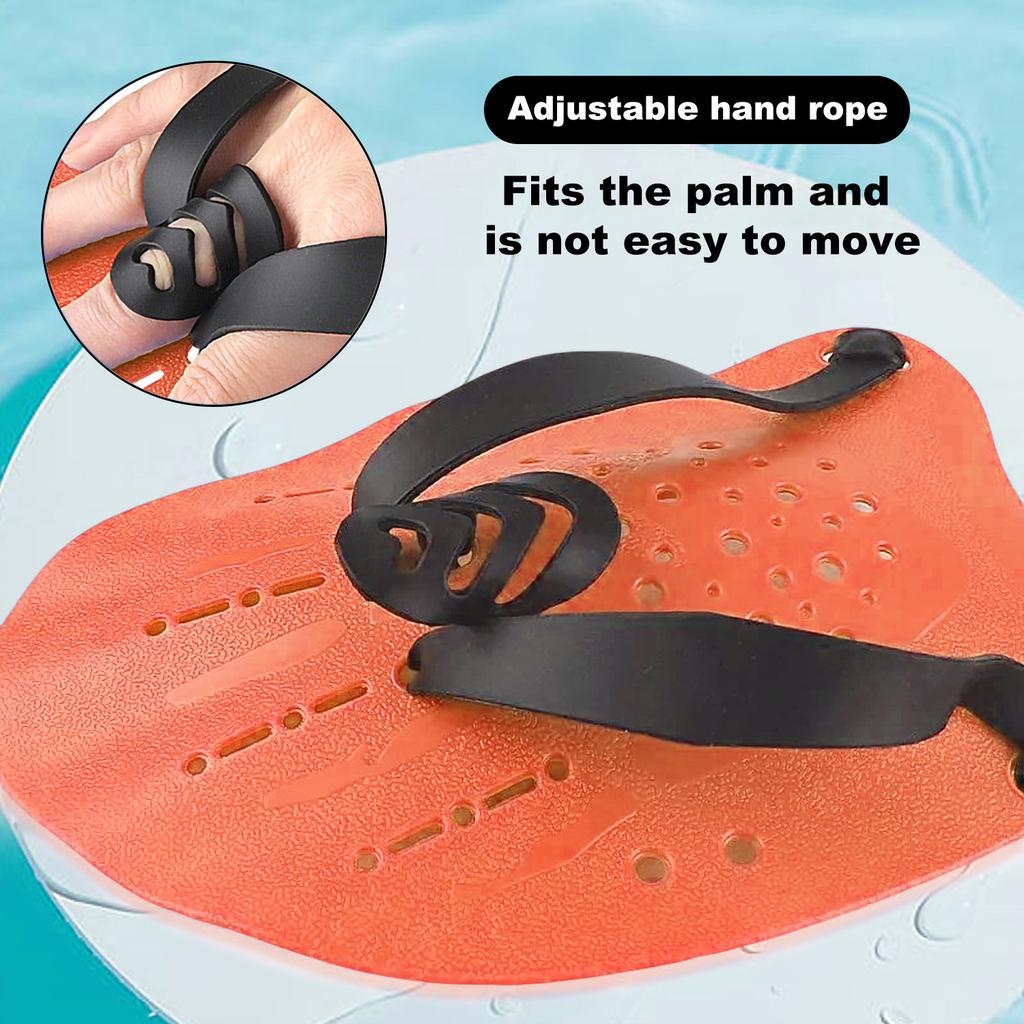 Swimming Paddles Profession Hands Swimming Training Hand Paddles Flippers Adjustable Silicone Straps Women Men Children Unisex