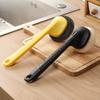 Pot Brush with Steel Ball Head Anti-Slip Grip Hanging Hole Long Handle Dishes Scrubber Kitchen Cleaning Tool