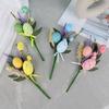 Efficient Spring Festival Eggs Artificial Flower Bouquets Bright Home Office Easters Celebration Decoration