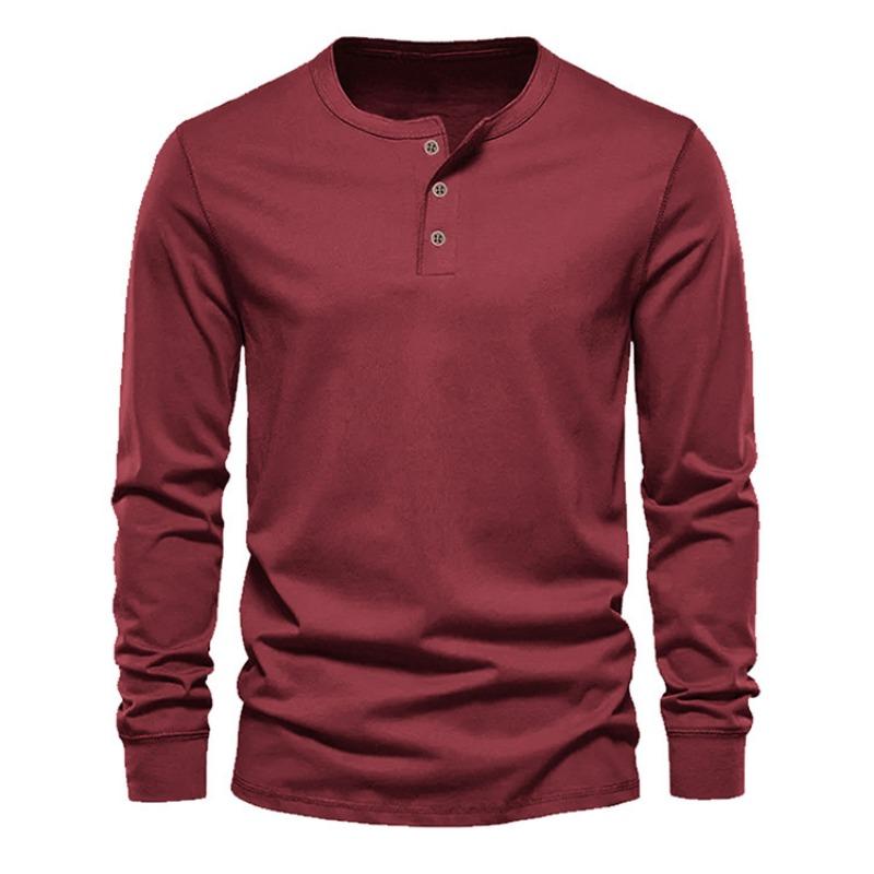 Men S Long Sleeve T Shirt Loose Fit Solid Color Round Neck Running Fitness Base Layer