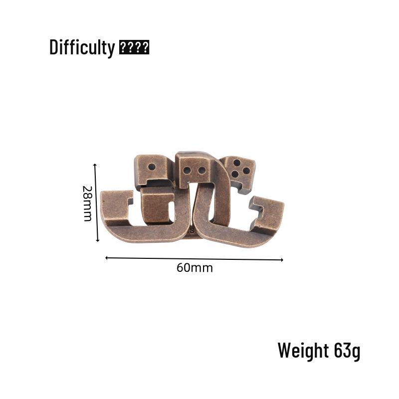 Kinder Intelligenz Puzzle Set: Luban- und Kongming-Schlösser, Neun ineinandergreifende Ringe, Hufeisenschloss - Trendiges Lernspielzeug auf TikTok