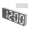 Digital Alarm Clock Temperature Display LED Mirror Electronic Clocks for Home Bedroom Decoration White
