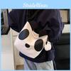 Cute Panda Canvas Single Shoulder Crossbody Bag Large Capacity Gift Backpack