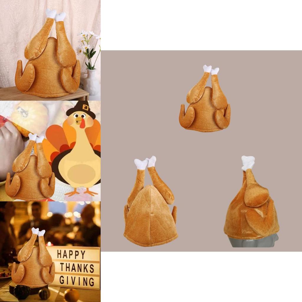Plush Chicken Leg Cap For Adults And Kids Fun Chicken Thigh Headpiece In Stock