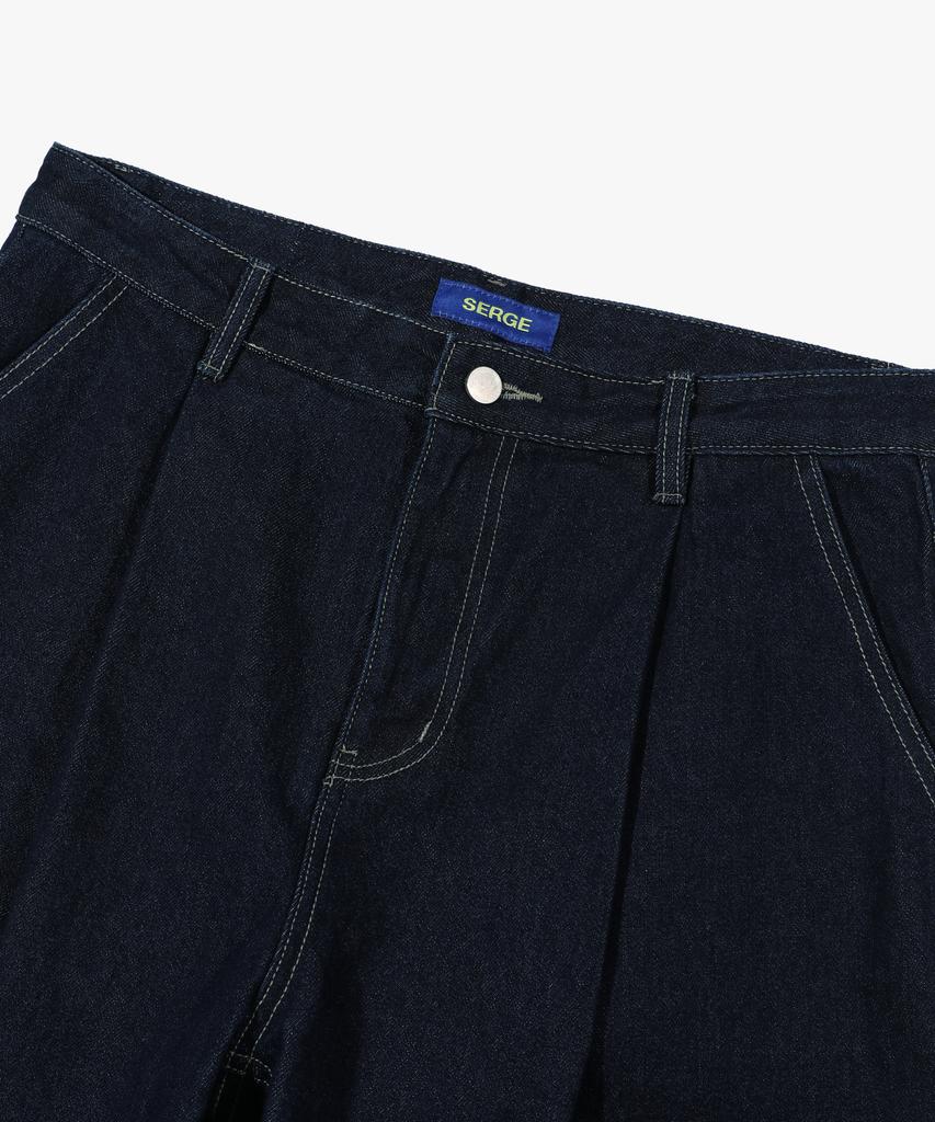 Seleuji One-Pleat Wide Denim Pants V7_Normal Blue
