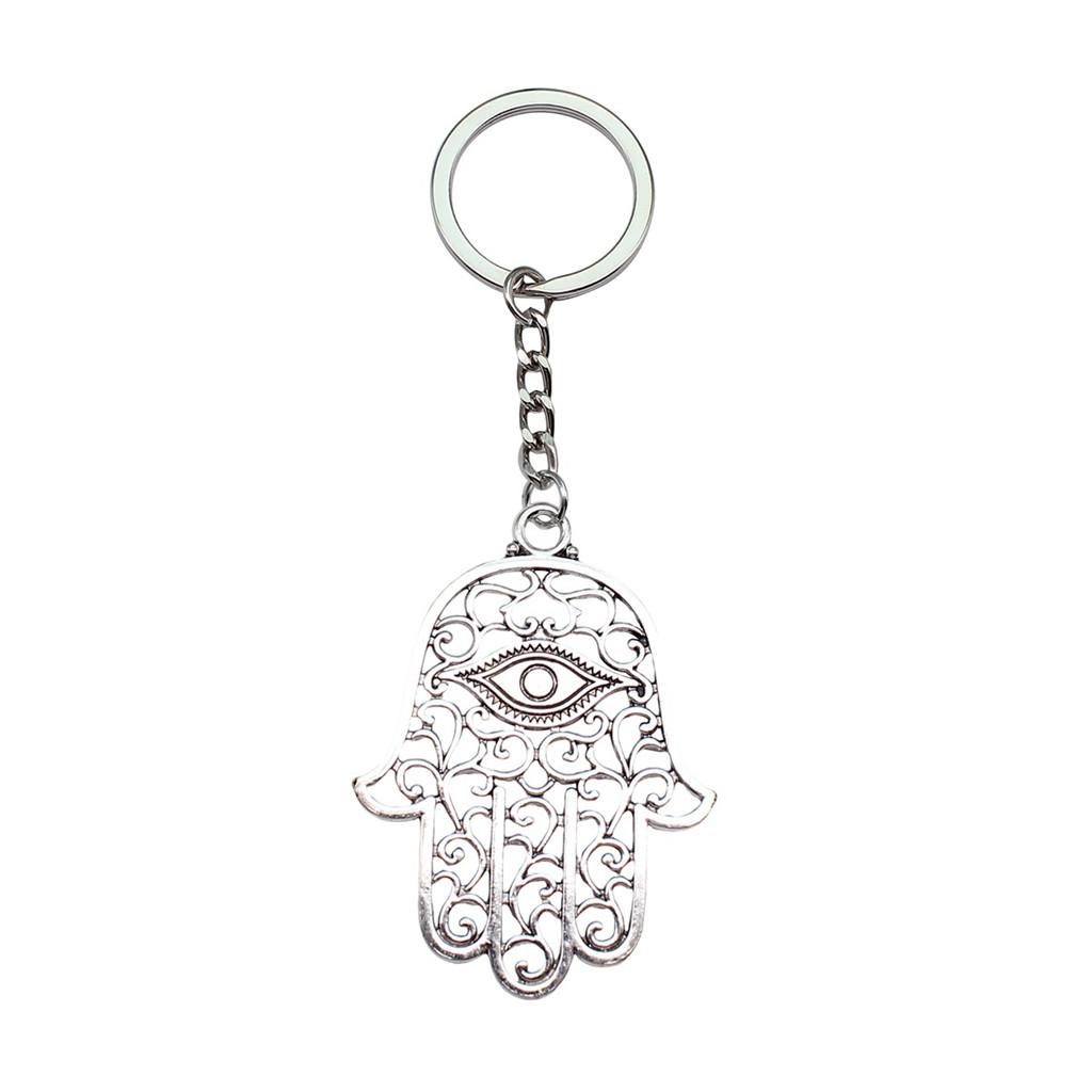 Hamsa Hand Eye of Horus Protection Amulet Keychain for Students Handmade Sweet Anniversary Gift Hip Hop Daily Use