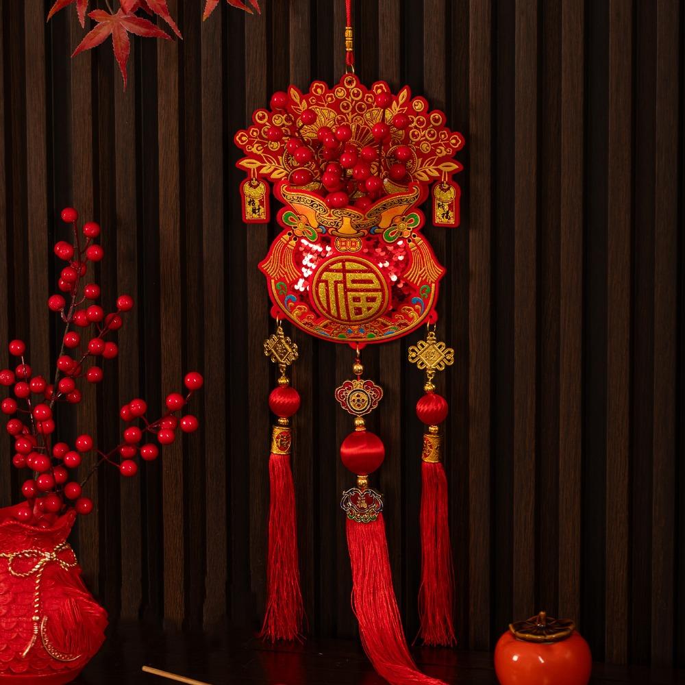 

Traditional Spring Festival Pendants Double-sided Chinese New Year Hanging Pendant Household Style F Single Sided