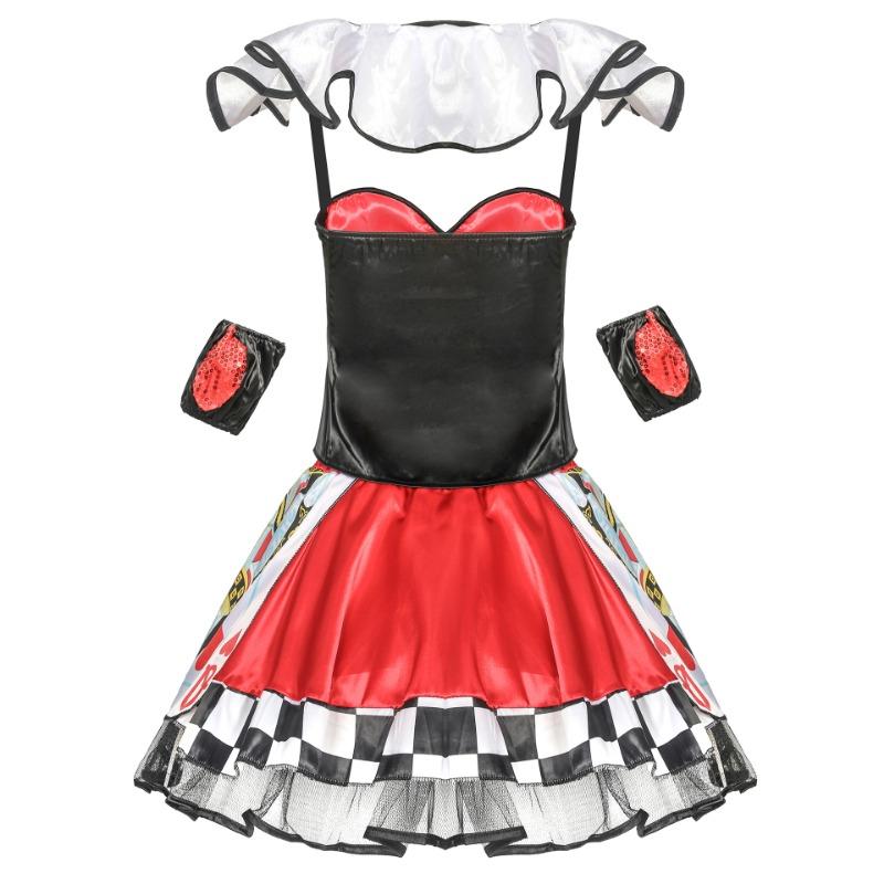 Halloween, Queen of Hearts, Cosplay Uniforms, Stage Costumes