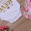 Girls Bronzing Letter Short-sleeved Top + Floral Pants + Foot Cover + Headgear Set (4-piece Set)