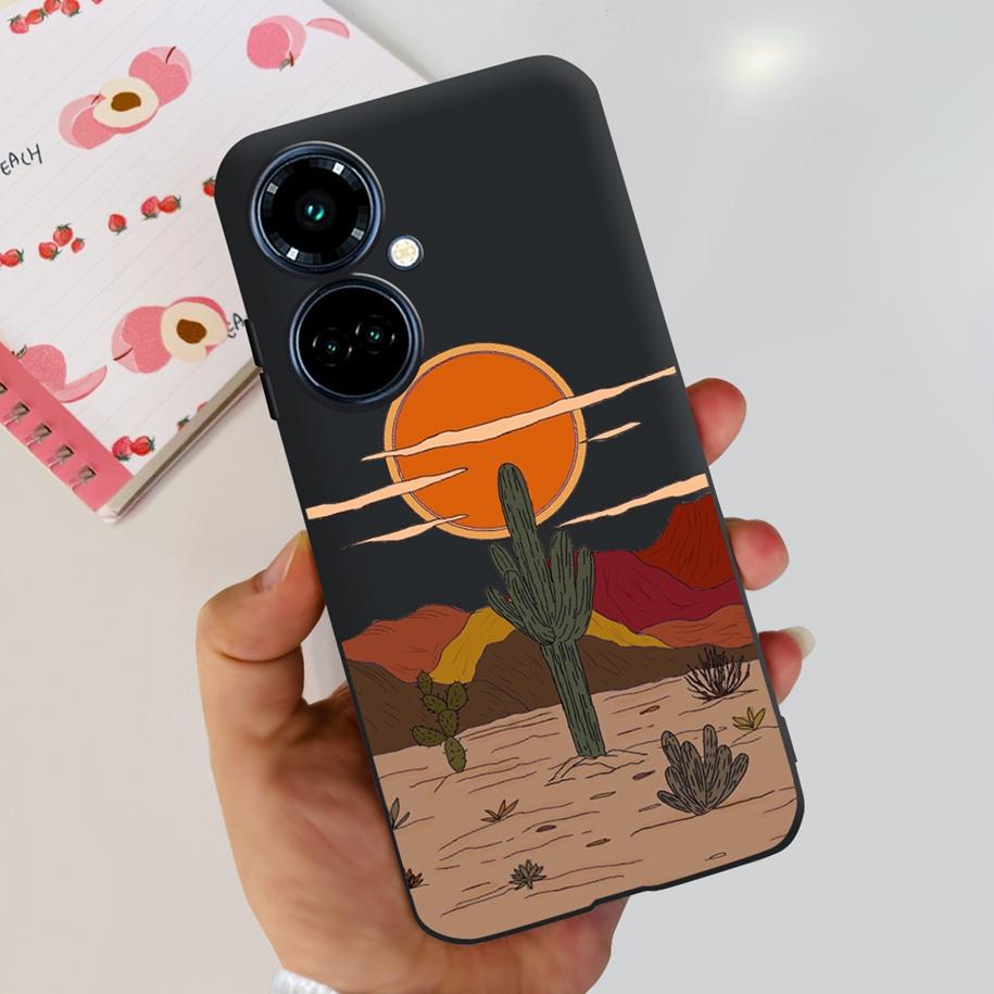 For Tecno Camon 19 Case Camon 19 Pro 5G CI7n Astronaut Silicone Cover For Tecno Camon19 Neo Phone Case Soft Cute Black TPU Cover
