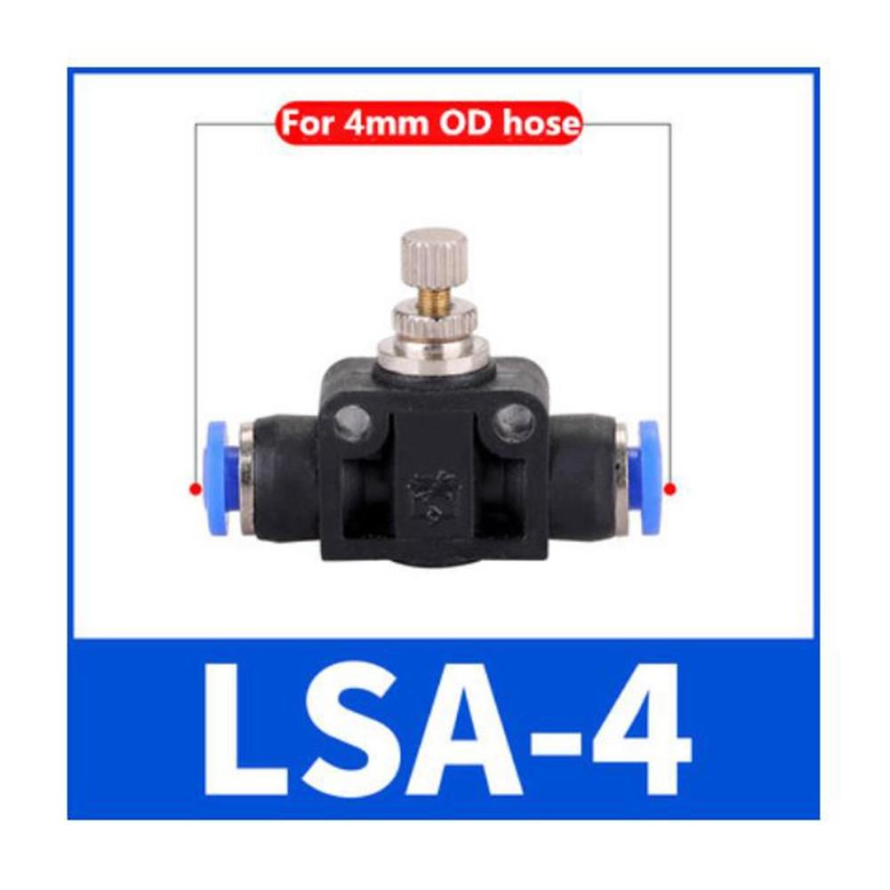 8mm Flow Control Valve Air Throttle Valve Fittings / Connectors Pneumatics Quick Hose Tube Speed Control Brand New