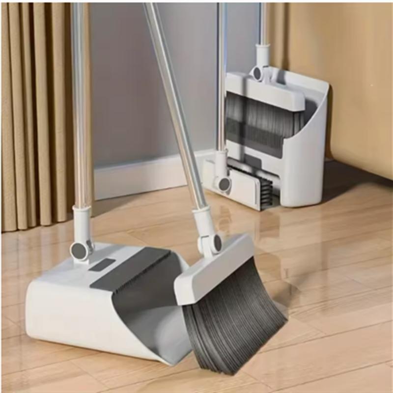 New 4-in-1 Multi-Functional Broom Dustpan and Floor Brush Set Thickened Broom with Non-Sticking Hair Cleaning Tool for Home
