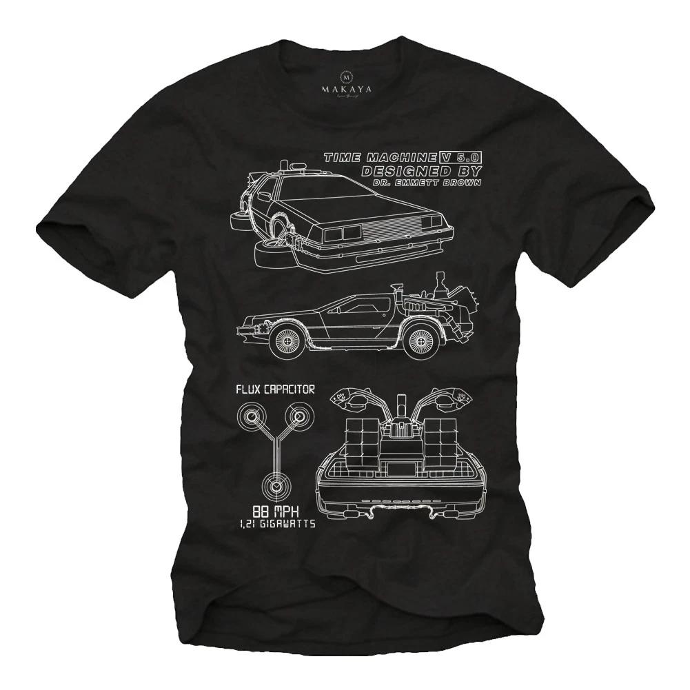 BACK TO GEEK MOVIE MENS T shirt WITH FUTURE - SHORT SLEEVE GAMER NERD TEE 3XL