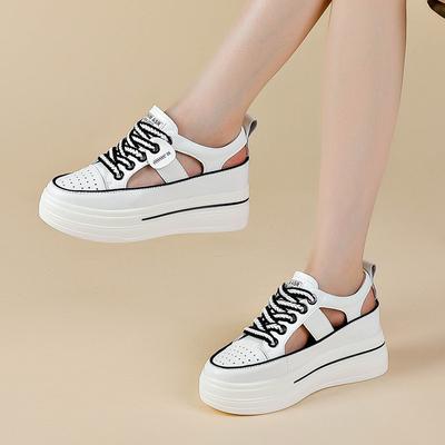 Thick-soled Inner Height-increasing Sandals for Women's Spring and Summer New Thick-soled Casual Shoes, Soft-soled Versatile Hollowed-out Women
