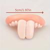 10 Pieces Prank Dentures Novelty - Mixed Color Plastic Assorted Funny Dentures for April Fools' Day and Halloween Props