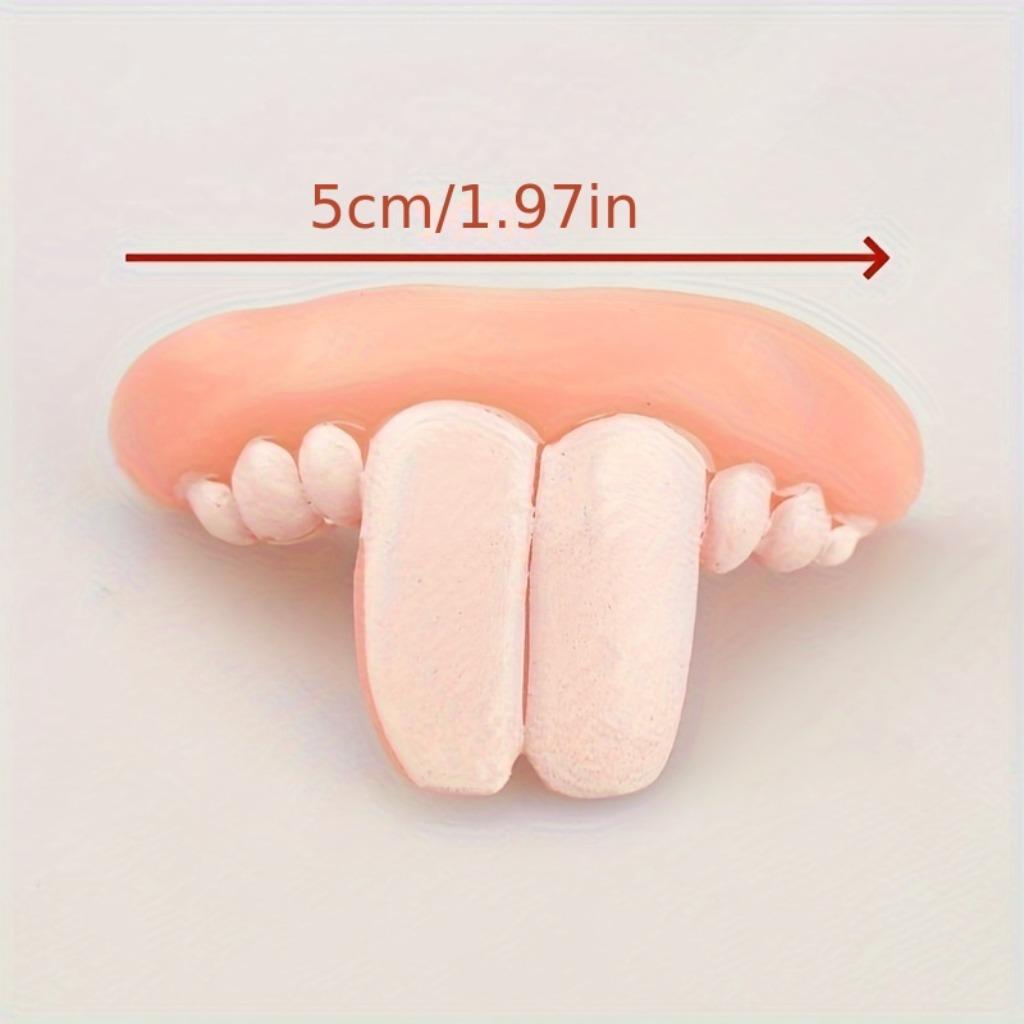 10 Pieces Prank Dentures Novelty - Mixed Color Plastic Assorted Funny Dentures for April Fools' Day and Halloween Props
