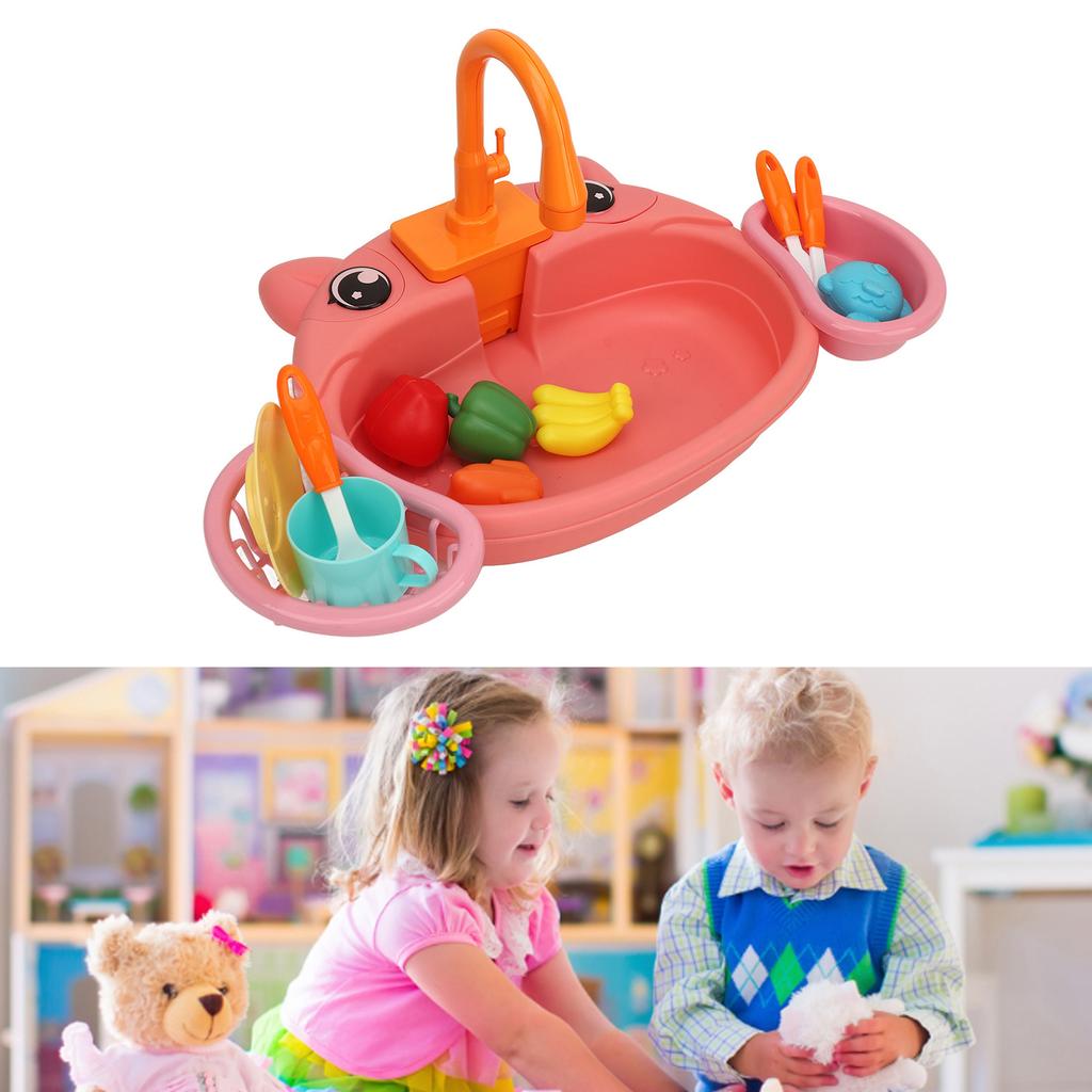 Lave-vaisselle de cuisine électrique Jouets Simulation Eau Circulante Innovante Évier de cuisine interactif Jouets pour enfants Cadeaux