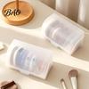 Makeup Sponge Holder Powder Puff Storage Box, Flip-top Lid Transparent Holder, Stackable Vanity Organizer Cosmetic Case for Dressing Table And Travel