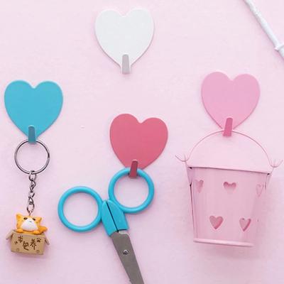 Japanische Haken Herzform Schlüsselhaken Edelstahl Klebehalter Selbstklebender Wandaufkleber Halter Kinderzimmer Dekoration