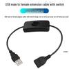 LED Desk Lamp Power Switch USB Extension Cable with DC5521 Male To Female and Clip Light