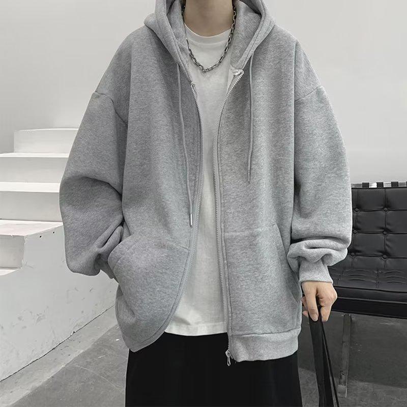 Men’s Trendy American Brand Heavyweight Zipper Hoodie - Spring/Autumn Season