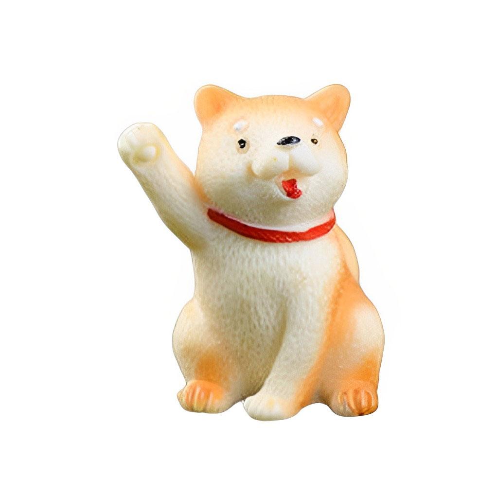 

Dog Ornament Cute Animal Miniature Modern Wide Application All-match Figurines Statue Outdoor Garden Desk Decorations