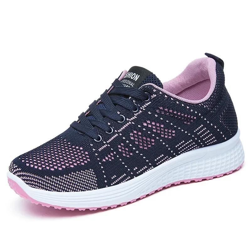 Women Casual Shoes Fashion Breathable Walking Mesh Flat Shoes Sneakers Women  Vulcanized Shoes White Female Footwear