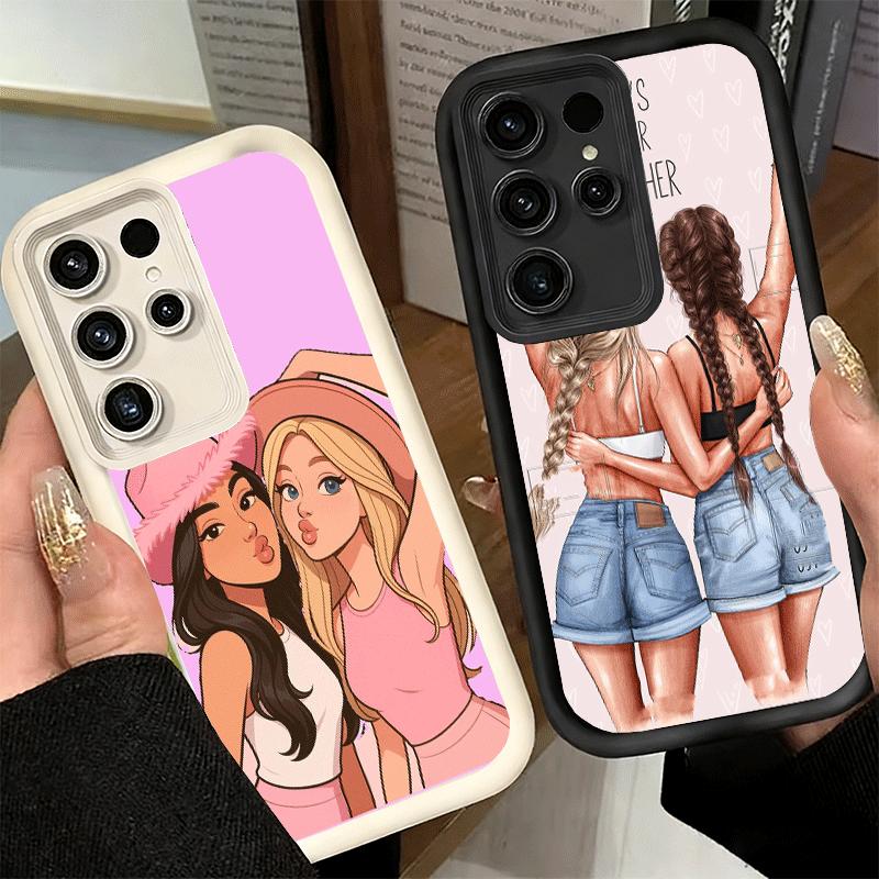 Phone Case for Samsung Galaxy S26 S25 Ultra S24 FE Best Friends Forever Girls Shell S23 Plus S22 + S21 S20 5G Soft Silicone Fund
