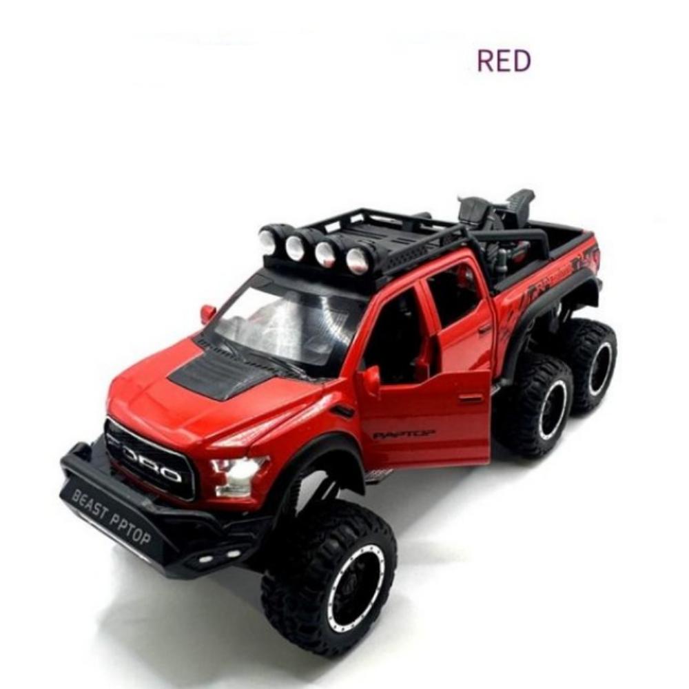 

Ford Beast Raptor Off-Road 1:24 мини-машинки из литого металла, (Красный, синий, черный), 1 кусок красный
