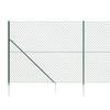 Green Welded Wire Fence with Ground Sleeves 0.8 X 25 M