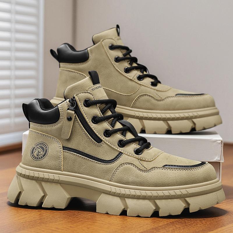 Nová móda Podzim a zima Pánské vysoké boty Martin Studenti Muži Chlapci Trendy Pracovní obuv Měkká podešev Ochrana práce Martin Tenisky