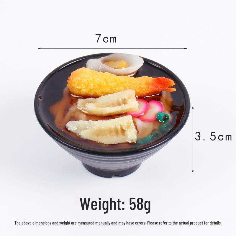 Large Realistic Udon Noodle Model Toy - Japanese Ramen Decoration Prop 7cm