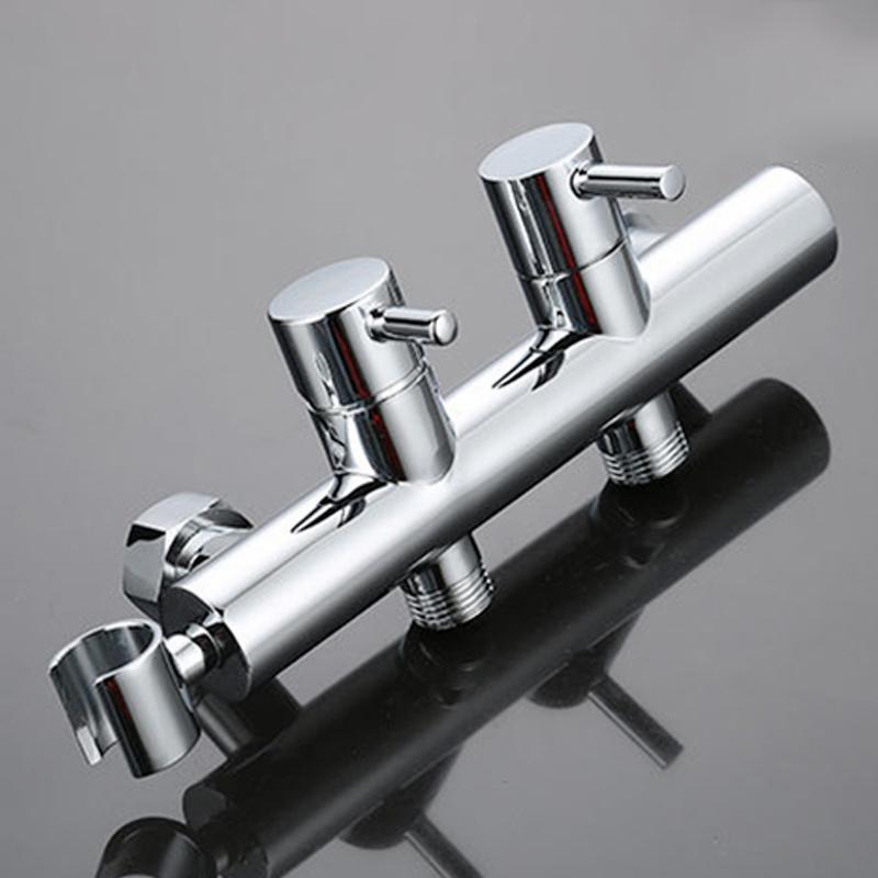 Messing Duscharmatur, Badewannenarmatur, Waschmaschinenmischer, Duschkalt- und Heißwassermischer mit Duschkopfhalter