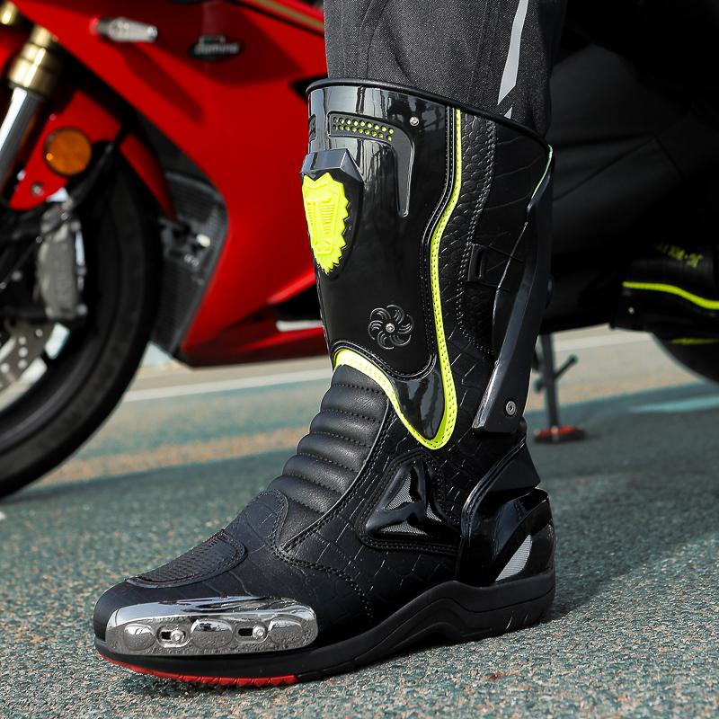Waterproof Motorcycle Boots Men Winter Outdoor Motorcycle Protective Boots Motorbike Riding Shoes Women Anti-slip Racing Sneaker